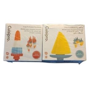 Cuisipro Snap-Fit Rocket and Sailboat Pop Molds